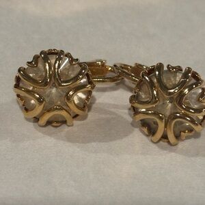 Vintage Gold tone Clip-On Earrings